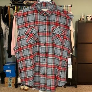 Fear of god sleeveless flannel